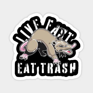 Live Fast Eat Trash Possum Magnet