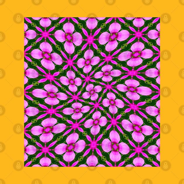 Bright Pink Flower Pattern by PatternFlower