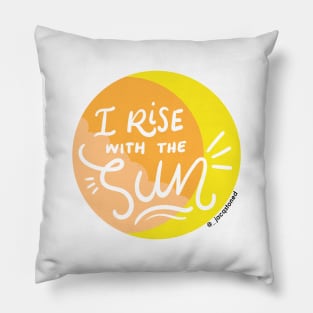 "I rise with the sun" Avatar the Last Airbender Quote Pillow