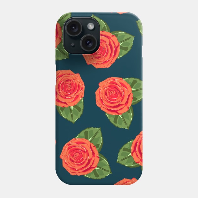 Rose Floral Pattern Phone Case by OneThreeSix