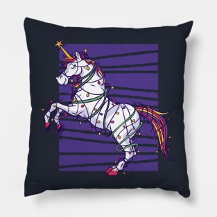 Unicorn Christmas Pillow