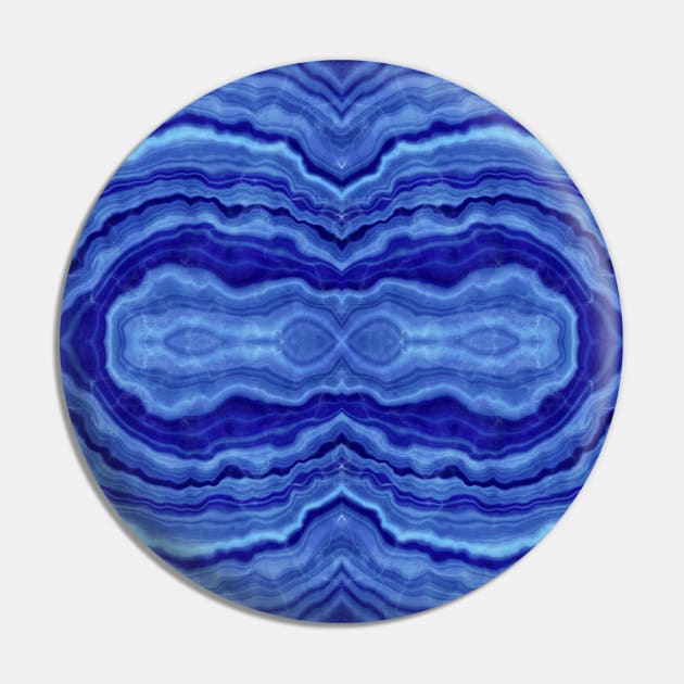 Blue Agate Abstract Pin by Occult Obsessions