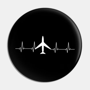 Heartbeat pilot gift shirt Pin