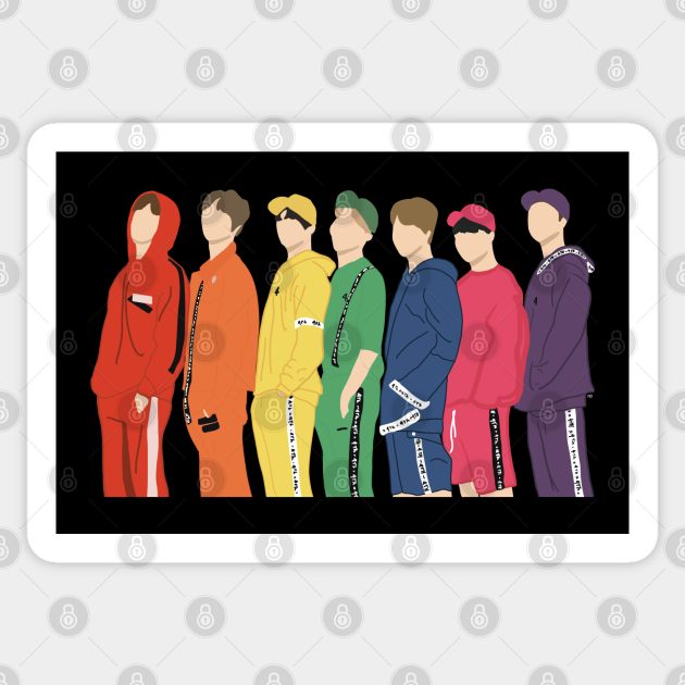 BTS muster rainbow photoshoshoot - Bts - Sticker