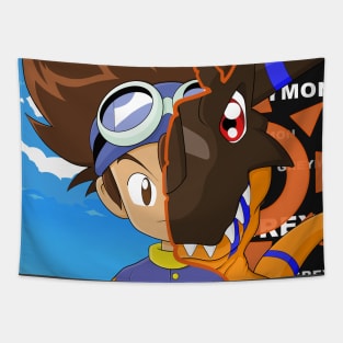 Tai and Greymon Tapestry