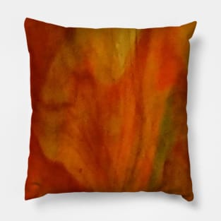 Yellow, Orange and Green Swirl Glass Pillow