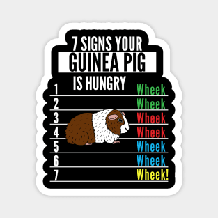 7 Signs Your Guinea pig is Hungry Funny guinea pet Wheek Magnet
