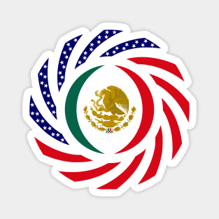 Mexican American Multinational Patriot Flag Magnet