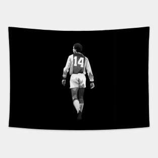 Johan Cruyff Legend Black And White Tapestry