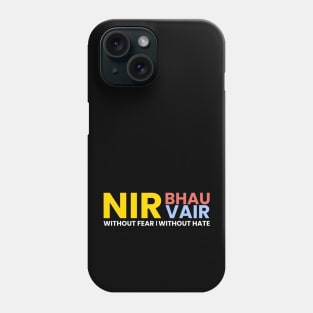 Nirbhau Nirvair Sikh Punjabi Phrase Phone Case