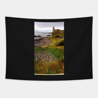 Dunure Castle and Labyrinth, Scotland Tapestry