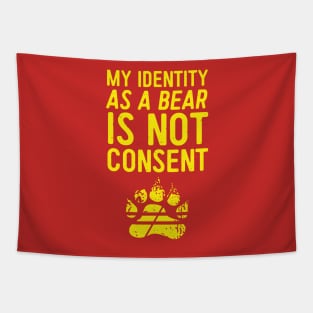 Bears Need Consent - Yellow Tapestry