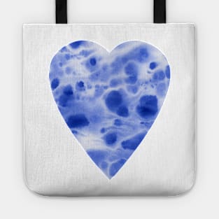 Blue -travertine (heart) Tote