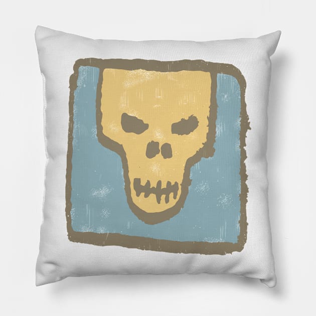 Skull Icon - Logo Pillow by Nikokosmos