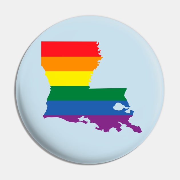 Louisiana state LGBT Pride Pin by FiftyStatesOfGay