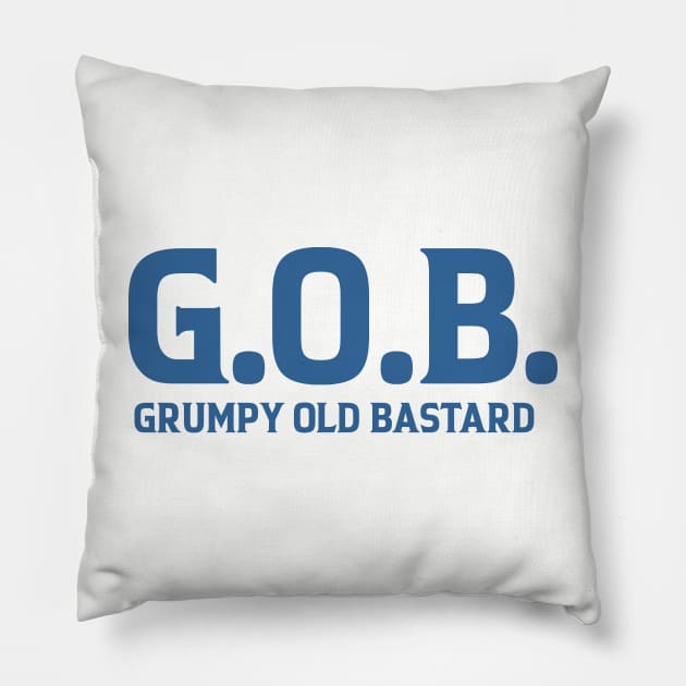 Grumpy Old Bastard Warning Pillow by Vault Emporium