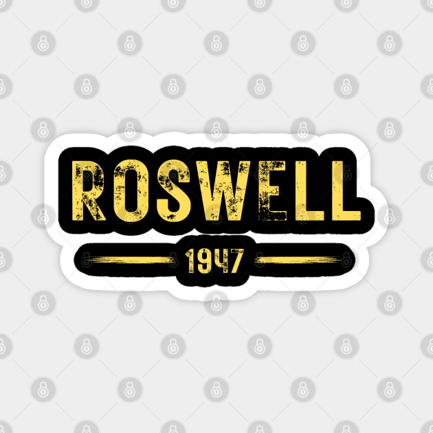 Roswell 1947 UFO - Flying Saucer Crash Magnet by Paranormalshirts