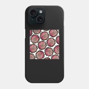 Pink Floral Fireworks - Digitally Illustrated Abstract Flower Pattern for Home Decor, Clothing Fabric, Curtains, Bedding, Pillows, Upholstery, Phone Cases and Stationary Phone Case