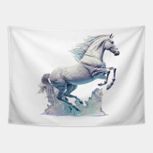 Elegant white horse Tapestry