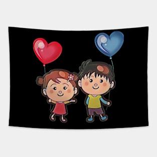 couple ballons Tapestry