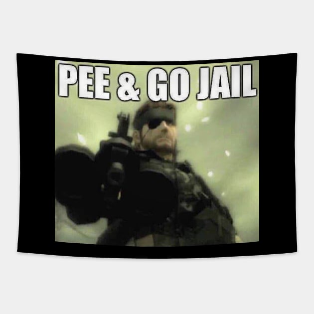 Big Boss "Pee & Go Jail" Tapestry by otacon