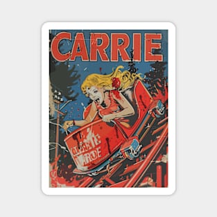 Carrie - A Funny Vintage Horror Movie Parody Magnet