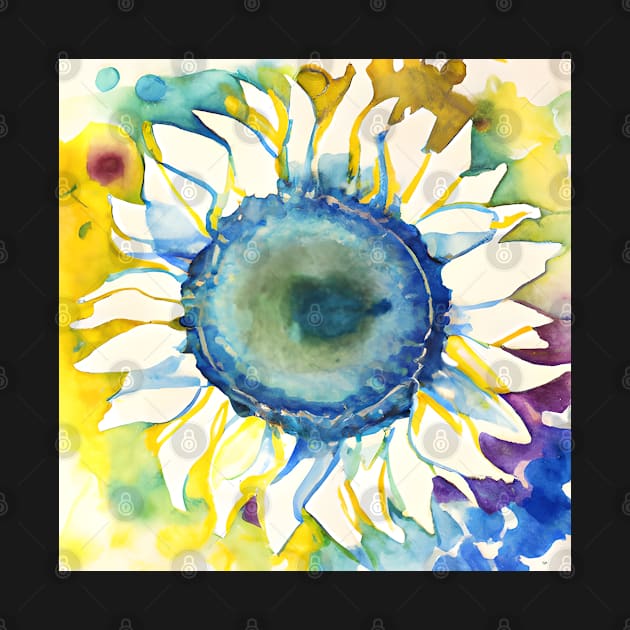 Sunflower Tie-Dye Watercolor by KayBee Gift Shop