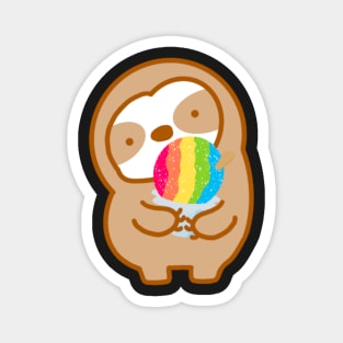 Cute Hawaiian Shave Ice Sloth Magnet