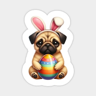 Easter Pug Dog Magnet