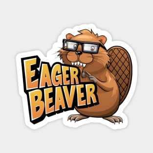 Enthusiastic Eager Beaver Magnet