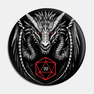 D20 Dragon Pin