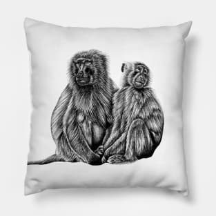 Hamadryas baboon monkeys Pillow