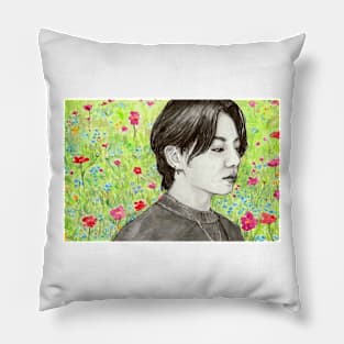 Jungkook and Wildflowers Pillow