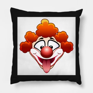 joking circus clown head Pillow