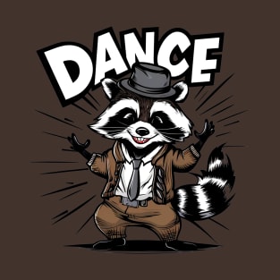 cute raccoon Party Dance T-Shirt