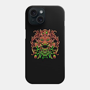 Japanese oni mask samurai Phone Case