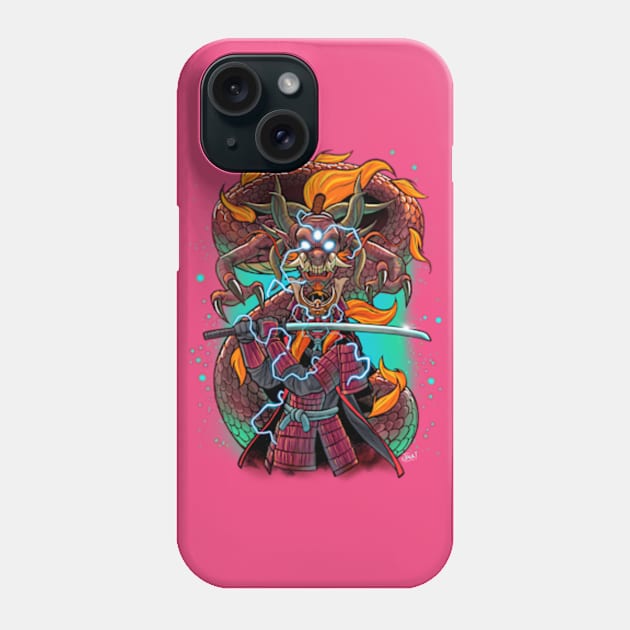 Samurai Dragon Phone Case by JackComicArt