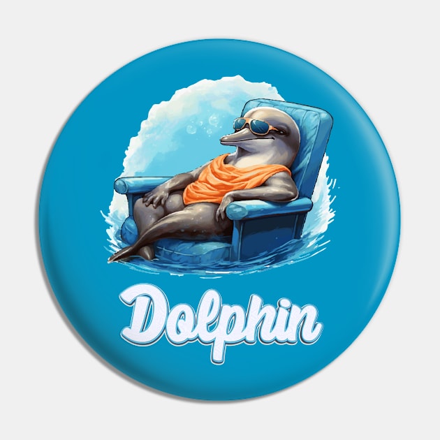 Dolphin Relaxing Pin by ArtfulDesign