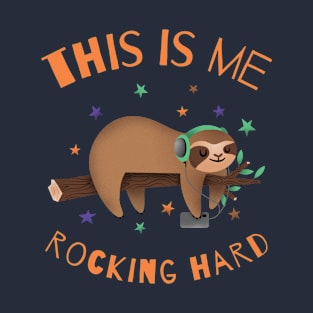 Funny Hard Rocking Sloth T-Shirt