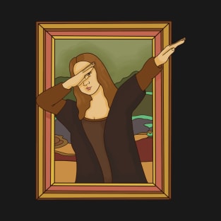 Dabbing Mona Lisa - Funny Art T-Shirt