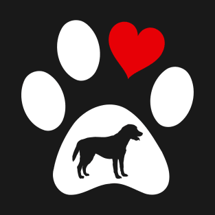 Labrador Retriever Paw Heart T-Shirt
