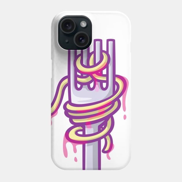 Pasta Fork Phone Case by hugraphic
