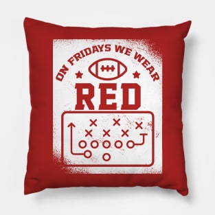 On Fridays We Wear Red // Vintage School Spirit // Go Red Pillow