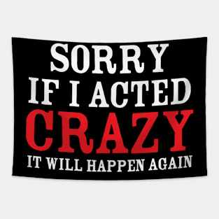 Sorry If I Acted Crazy It Will Happen Again Tapestry