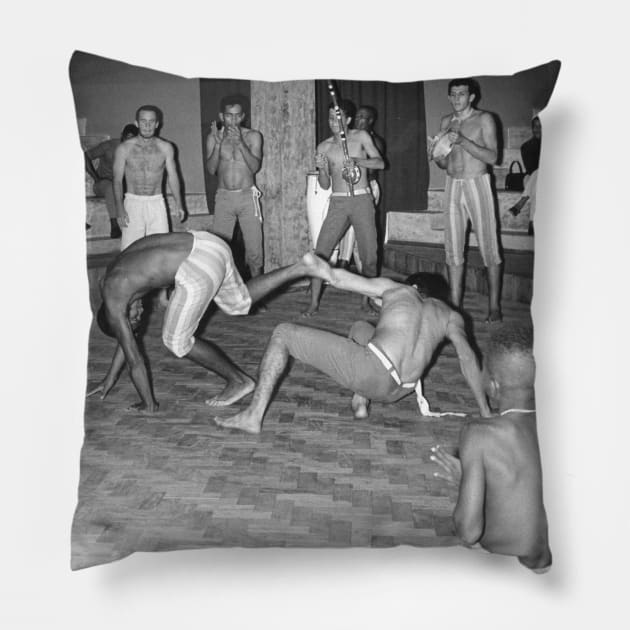 Capoeira in Salvador City Brazil Pillow by In Memory of Jerry Frank