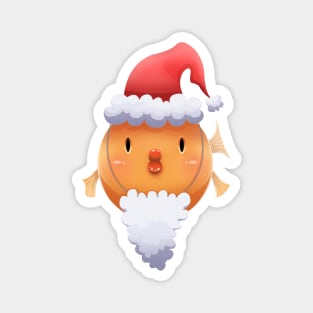 Cute Santa goldfish Magnet