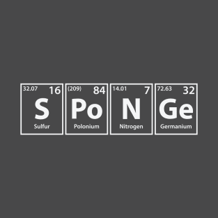 Sponge (S-Po-N-Ge) Periodic Elements Spelling T-Shirt