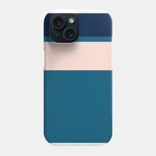 A mild patchwork of Oxford Blue, Blue Sapphire, Sea, Pale Cyan and Pale Pink stripes. Phone Case