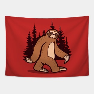 Funny Cute Kawaii Sloth Bigfoot Gift For Sloth Lovers Tapestry