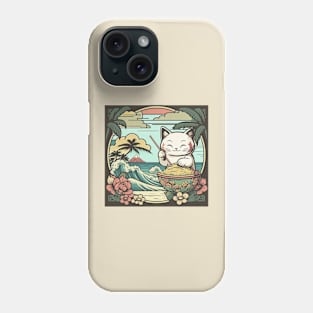 Tropical Ramen Kawaii Kitty Phone Case